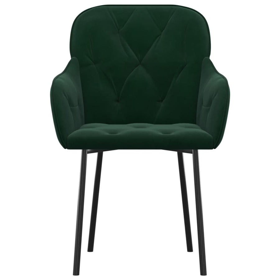 Eetkamerstoelen Fluweel Donkergroen