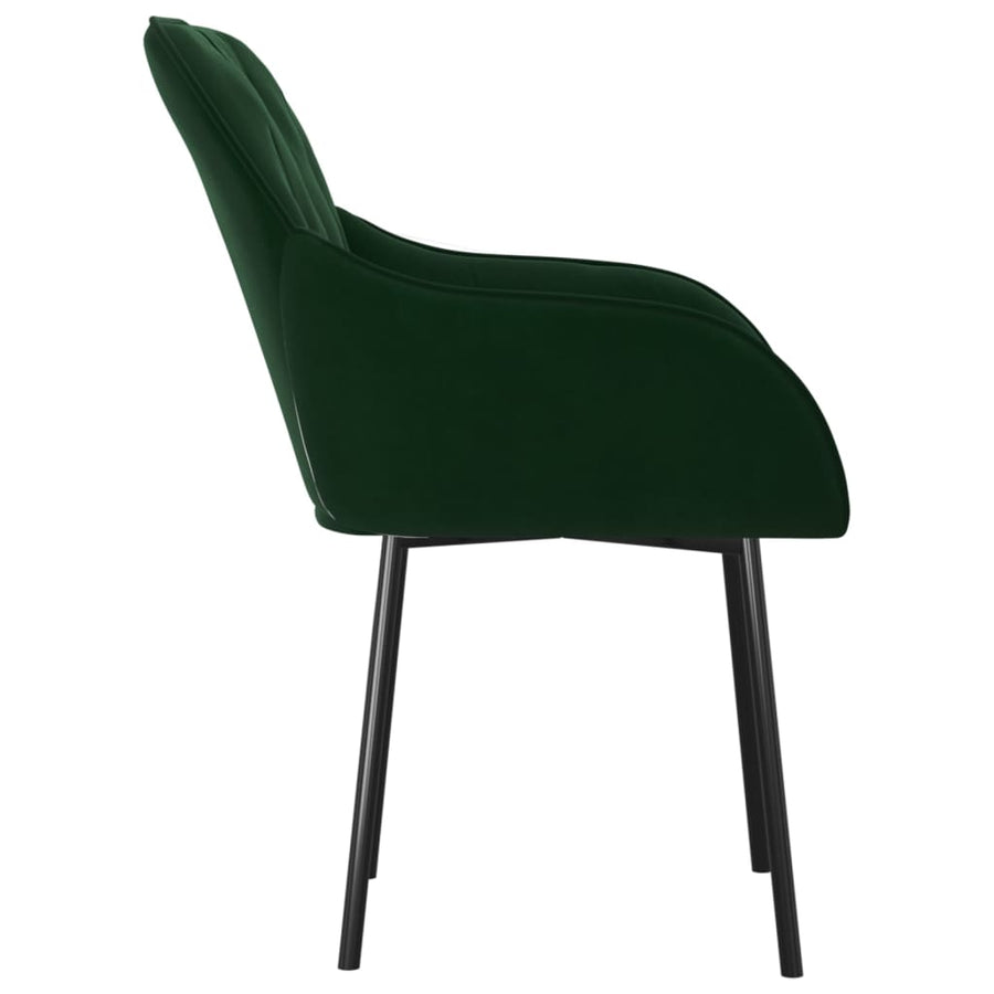 Eetkamerstoelen Fluweel Donkergroen