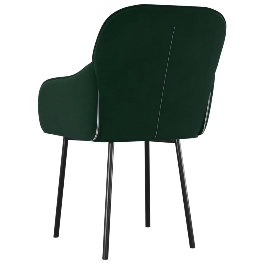 Eetkamerstoelen Fluweel Donkergroen