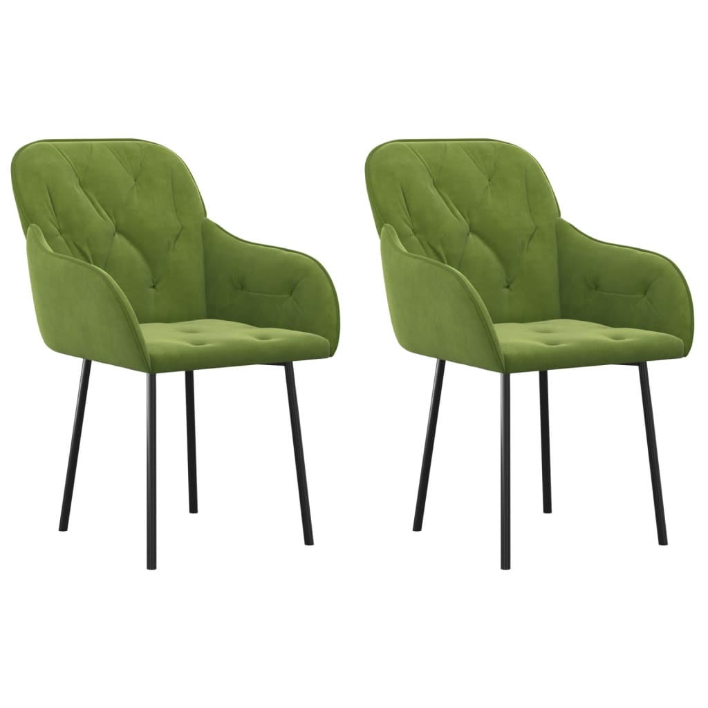 Eetkamerstoelen Fluweel Lichtgroen