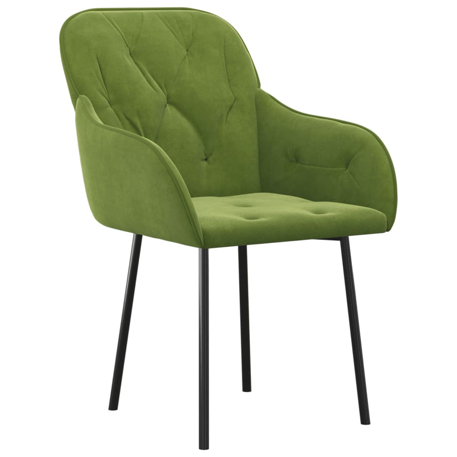Eetkamerstoelen 2 st fluweel lichtgroen