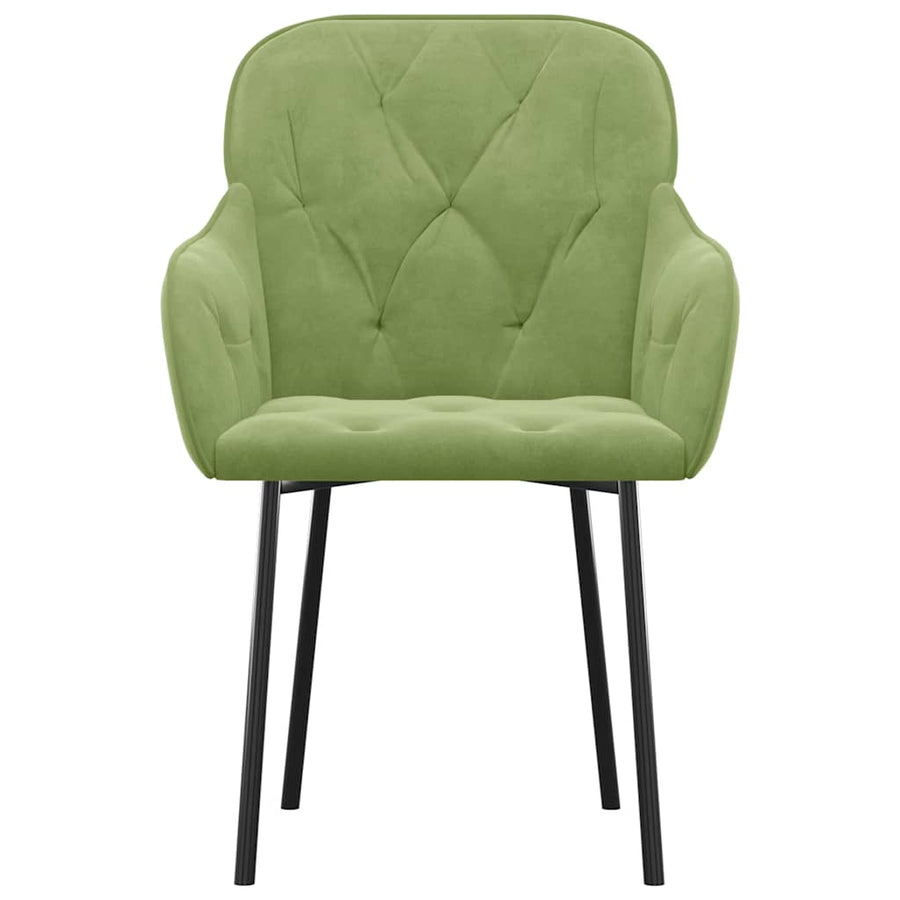 Eetkamerstoelen 2 st fluweel lichtgroen