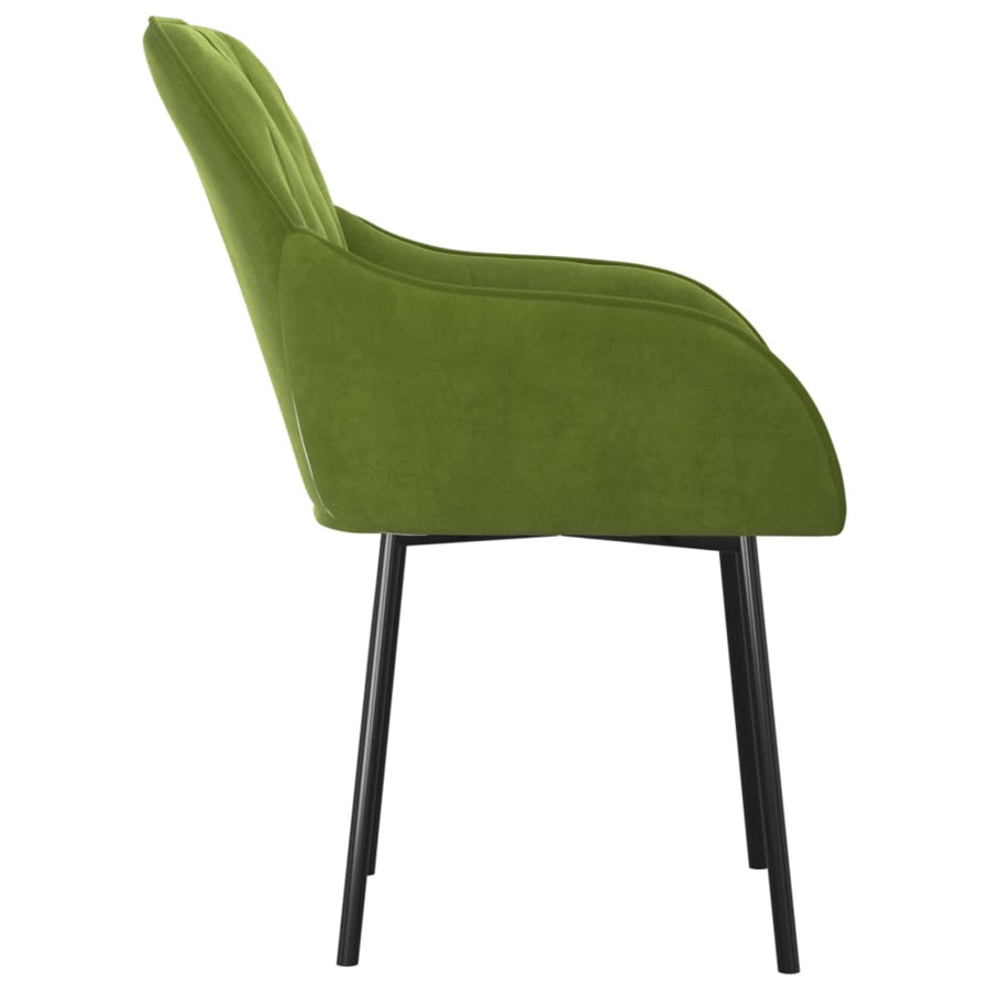 Eetkamerstoelen 2 st fluweel lichtgroen