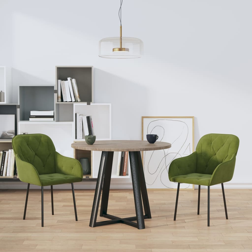 Eetkamerstoelen Fluweel Lichtgroen