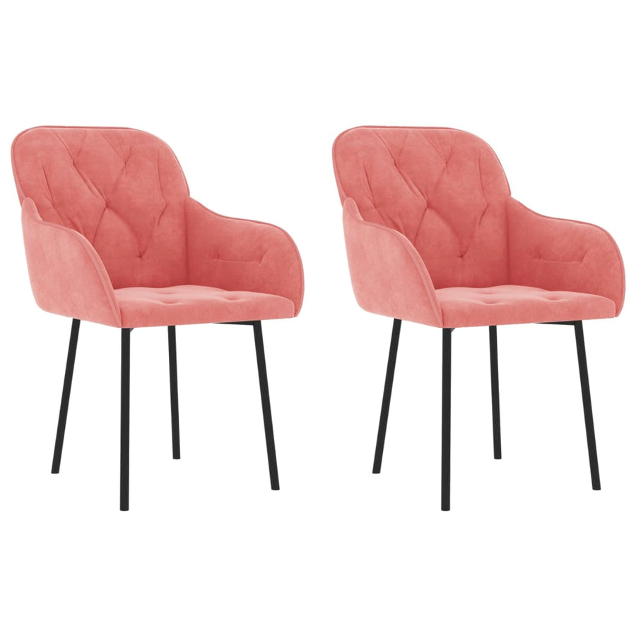 Eetkamerstoelen Fluweel Roze