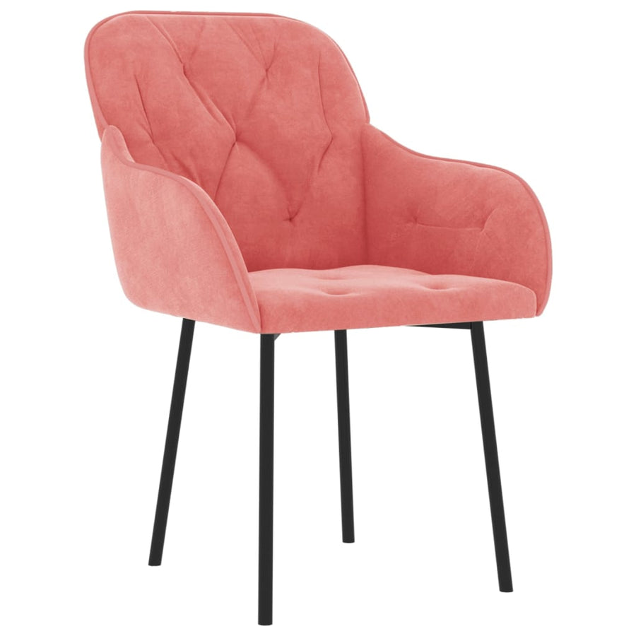 Eetkamerstoelen Fluweel Roze