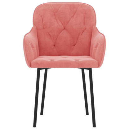 Eetkamerstoelen Fluweel Roze