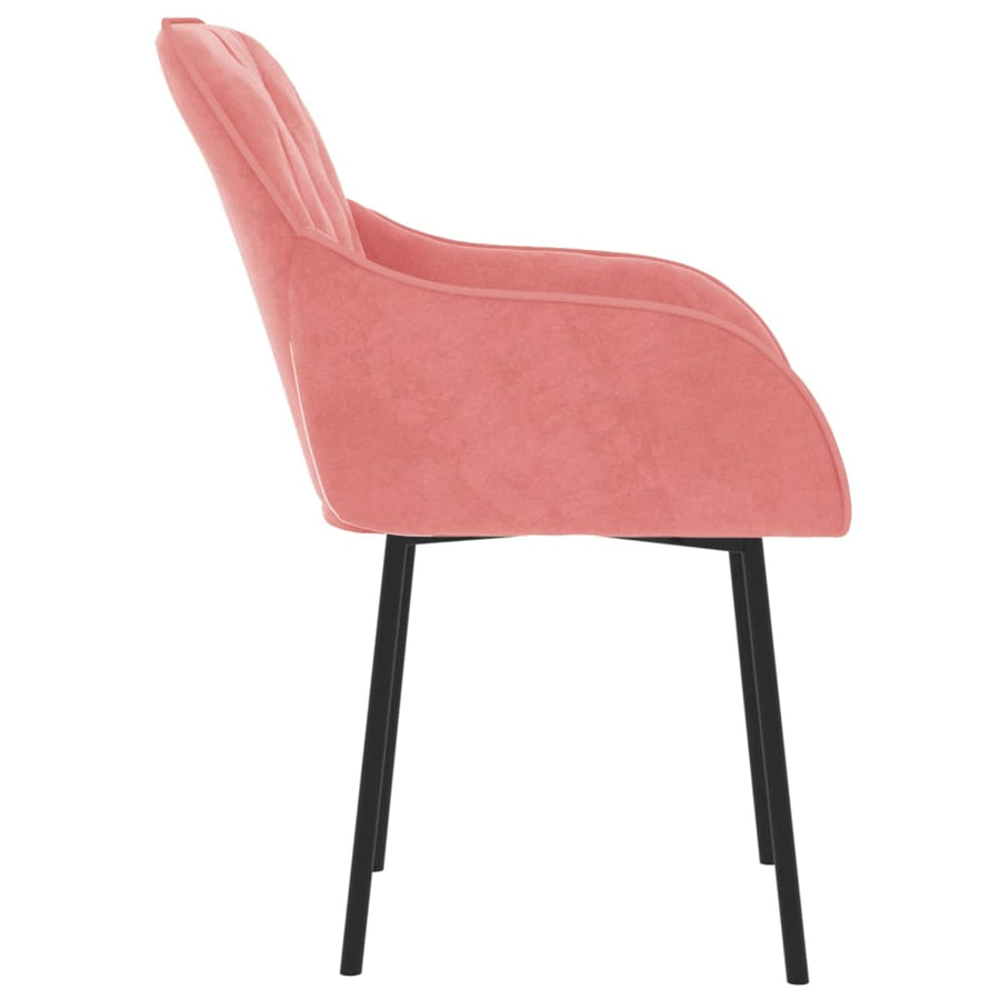 Eetkamerstoelen Fluweel Roze