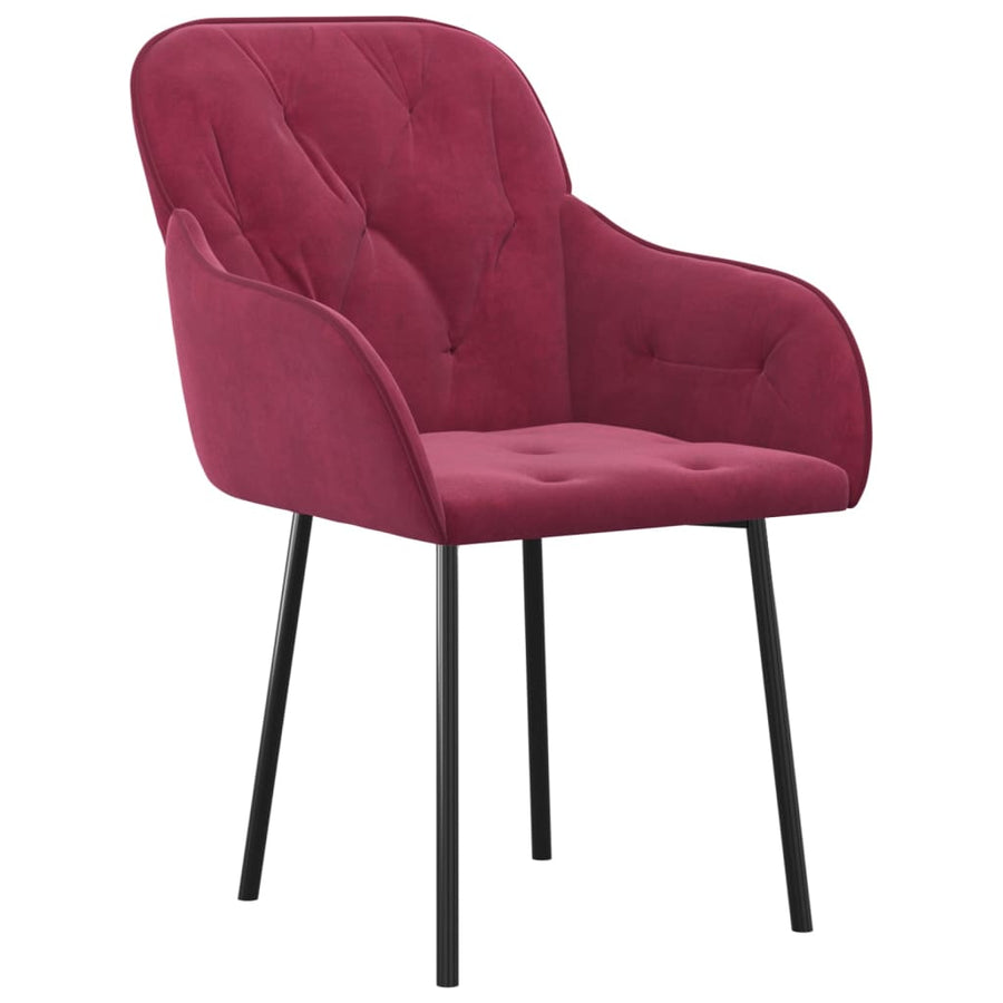 Eetkamerstoelen Fluweel Wijnrood