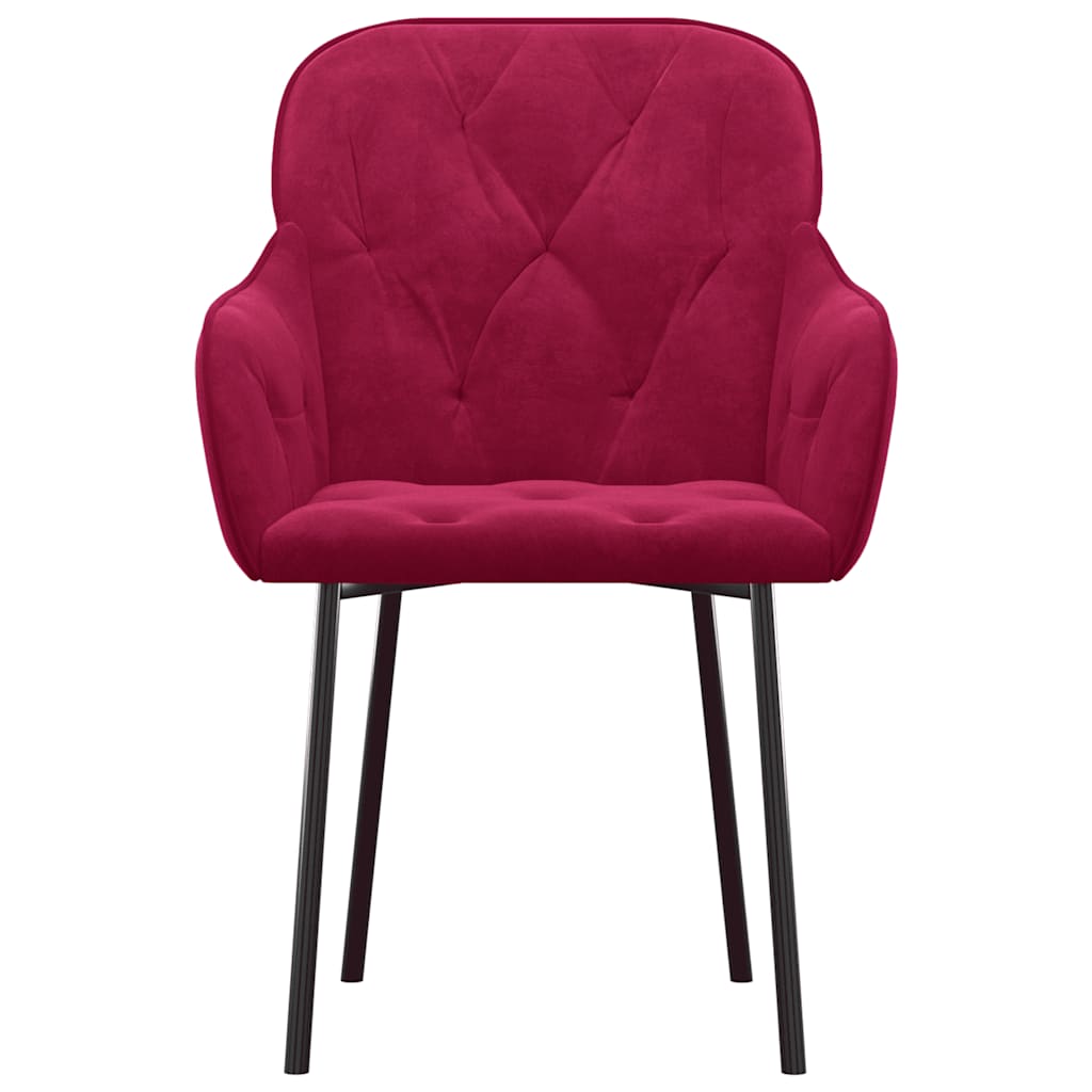 Eetkamerstoelen Fluweel Wijnrood