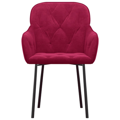 Eetkamerstoelen Fluweel Wijnrood
