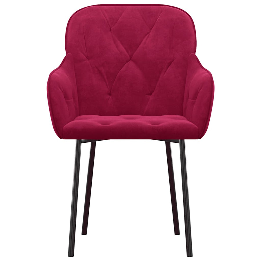 Eetkamerstoelen Fluweel Wijnrood