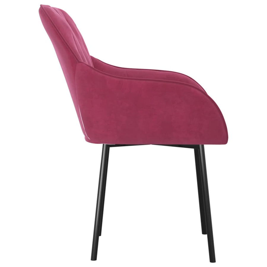 Eetkamerstoelen Fluweel Wijnrood