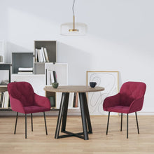 Eetkamerstoelen Fluweel Wijnrood