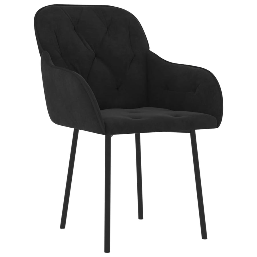 Eetkamerstoelen Fluweel Zwart