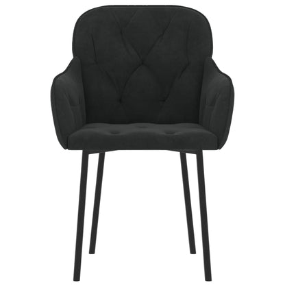 Eetkamerstoelen Fluweel Zwart