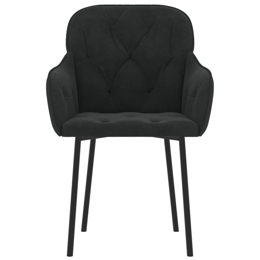 Eetkamerstoelen Fluweel Zwart