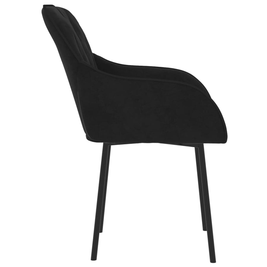 Eetkamerstoelen Fluweel Zwart