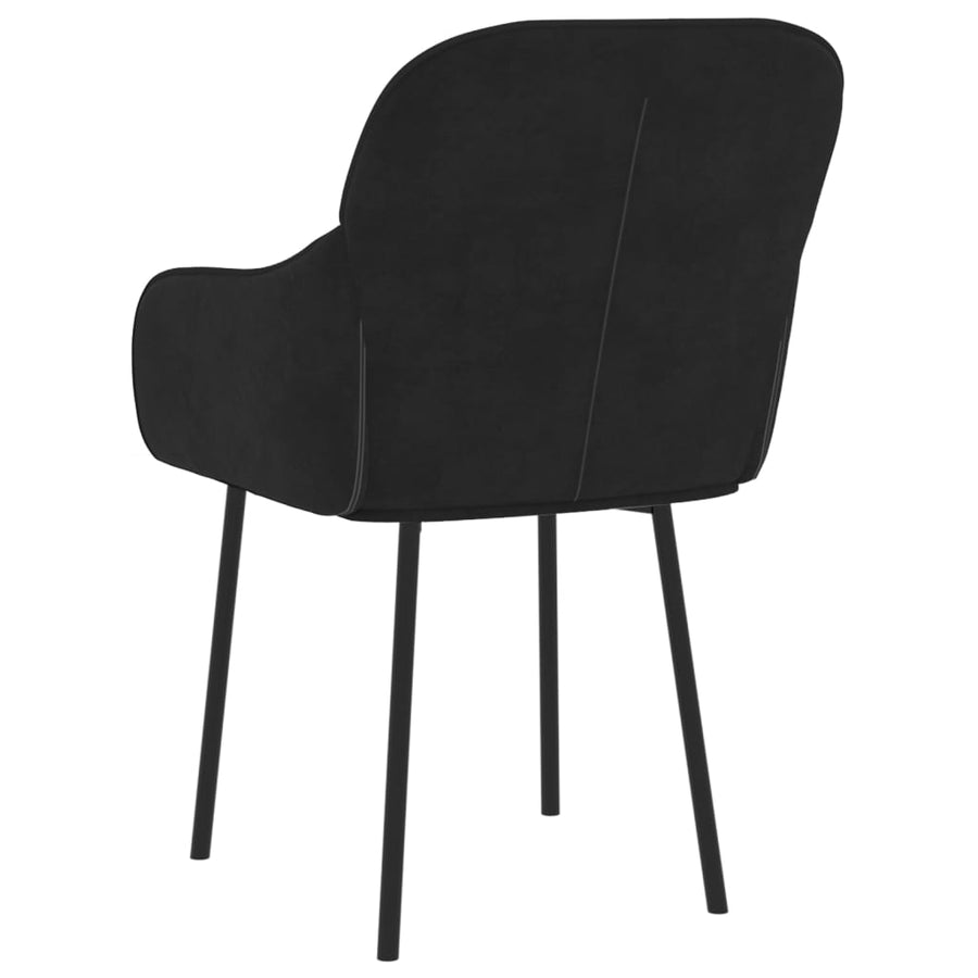 Eetkamerstoelen Fluweel Zwart