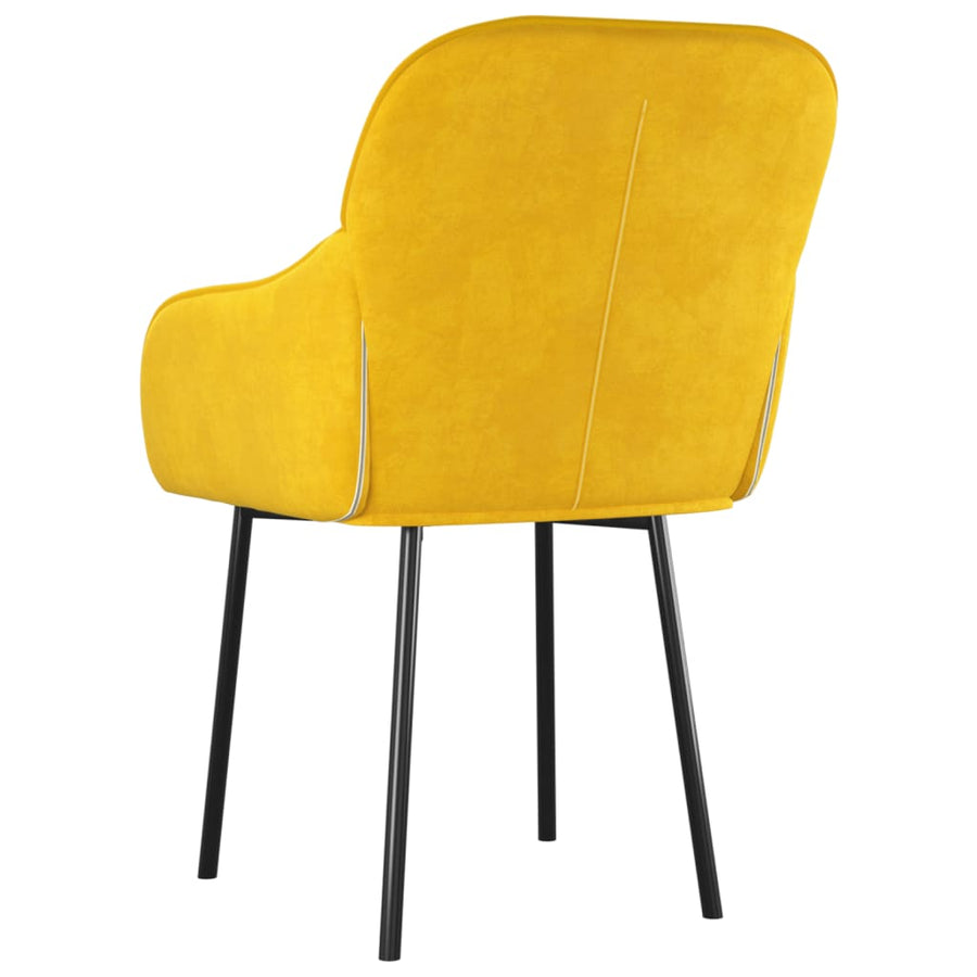 Eetkamerstoelen 2 St Fluweel Geel