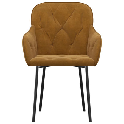 Eetkamerstoelen Fluweel Bruin