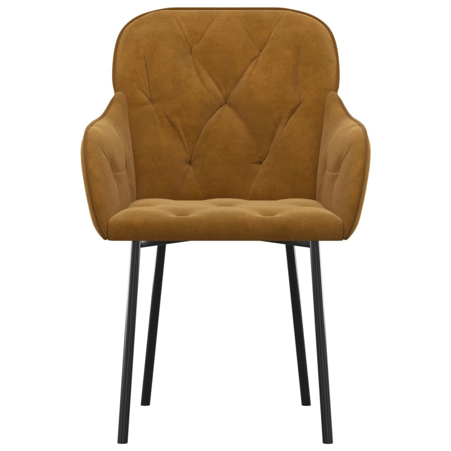 Eetkamerstoelen Fluweel Bruin