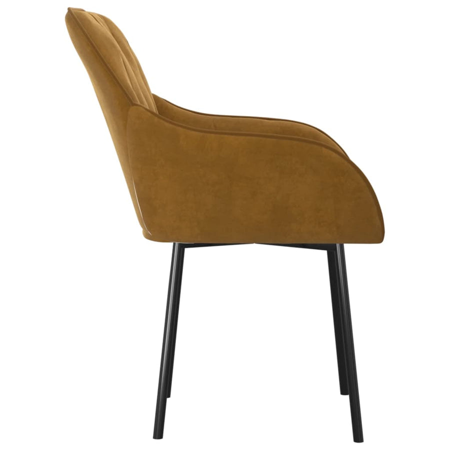 Eetkamerstoelen Fluweel Bruin