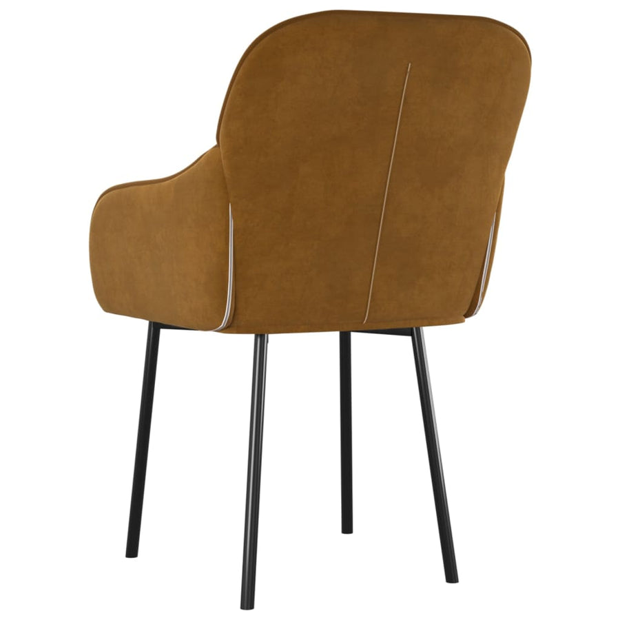 Eetkamerstoelen Fluweel Bruin