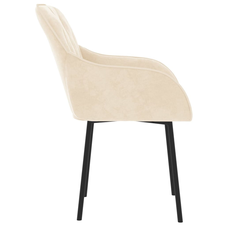 Eetkamerstoelen Fluweel Kleurig Crème
