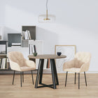 Dining Chairs Velvet Colourful Cream