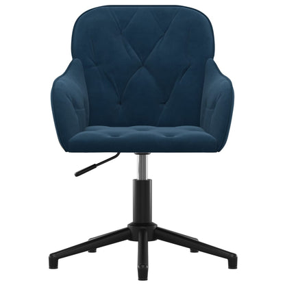 Kantoorstoel Draaibaar Fluweel Blauw 1