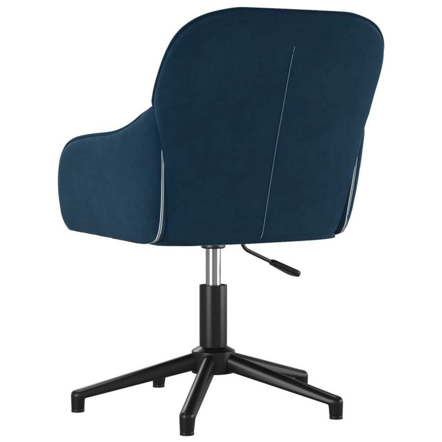 Kantoorstoel Draaibaar Fluweel Blauw 1