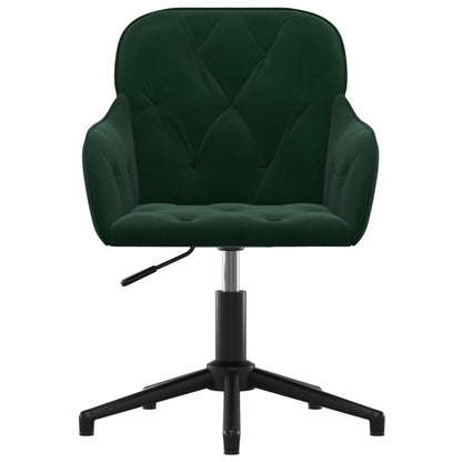 Kantoorstoel Draaibaar Fluweel Donkergroen 1