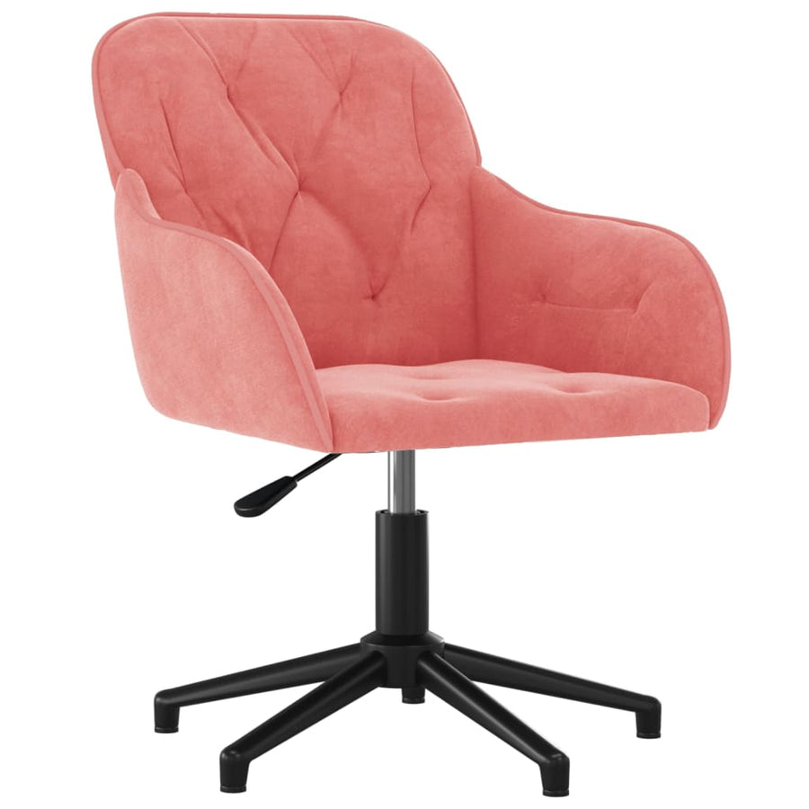 Kantoorstoel Draaibaar Fluweel Roze