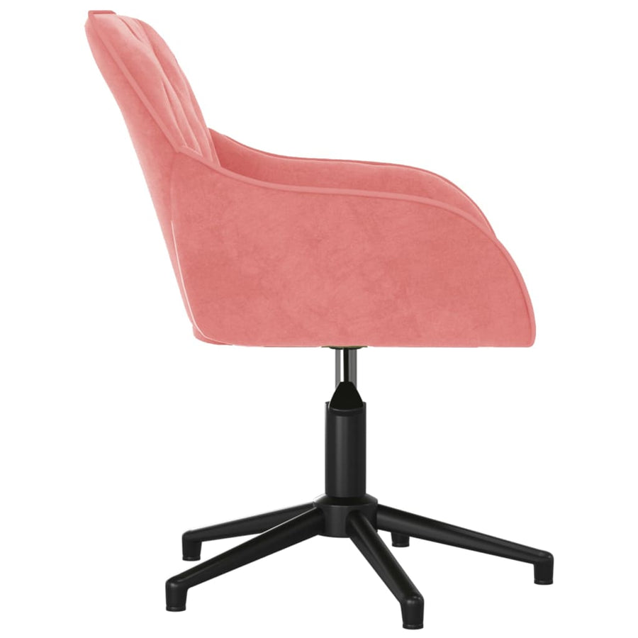 Kantoorstoel Draaibaar Fluweel Roze