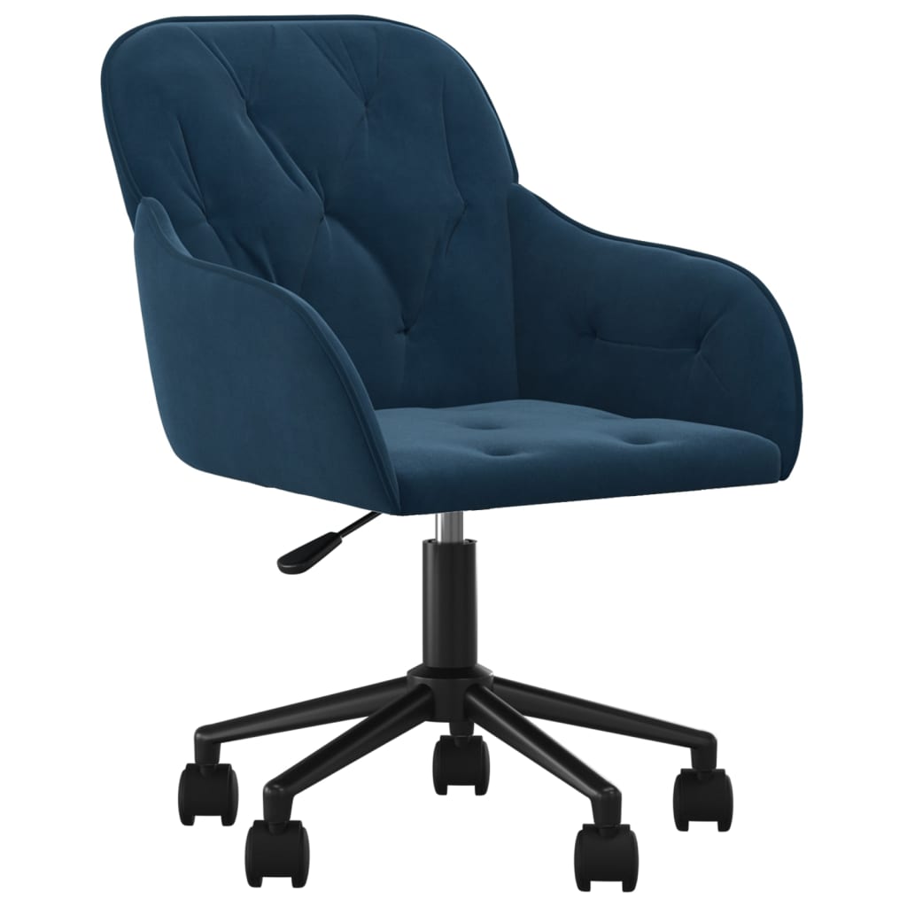 Kantoorstoel Draaibaar Fluweel Blauw