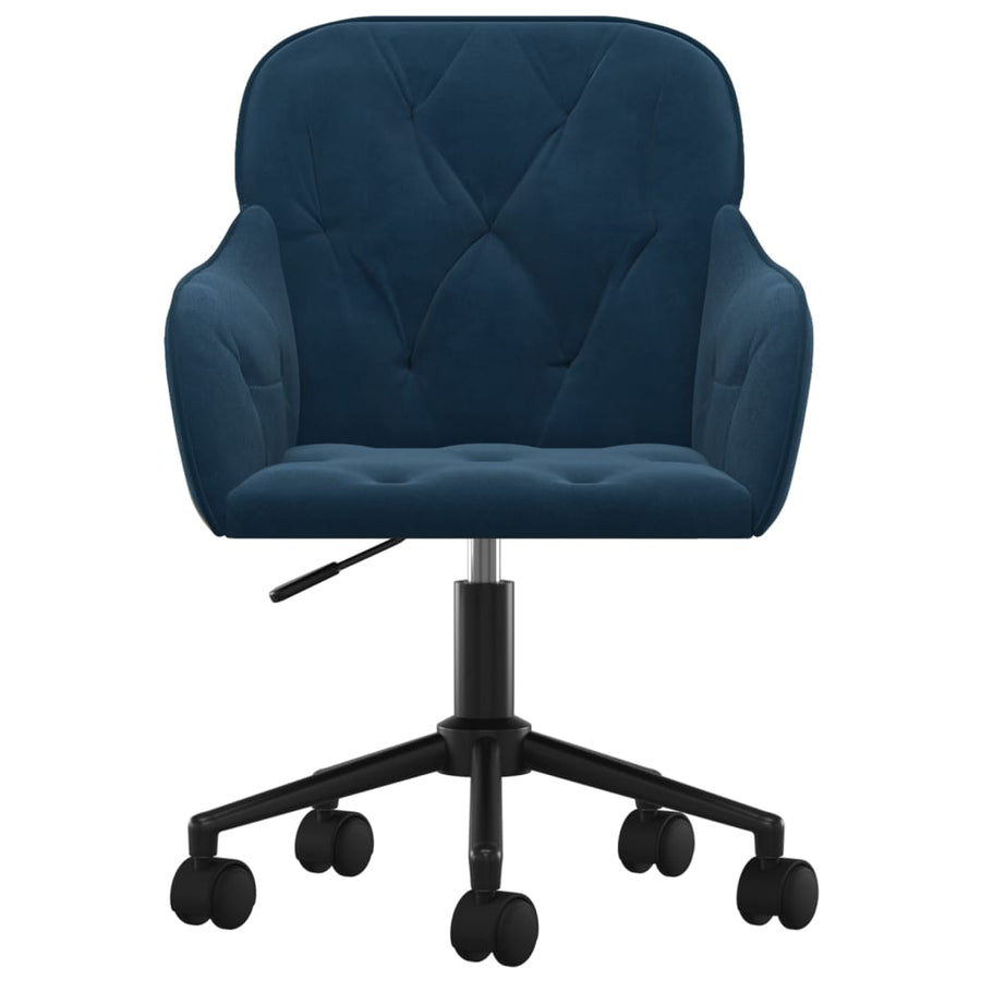 Kantoorstoel Draaibaar Fluweel Blauw