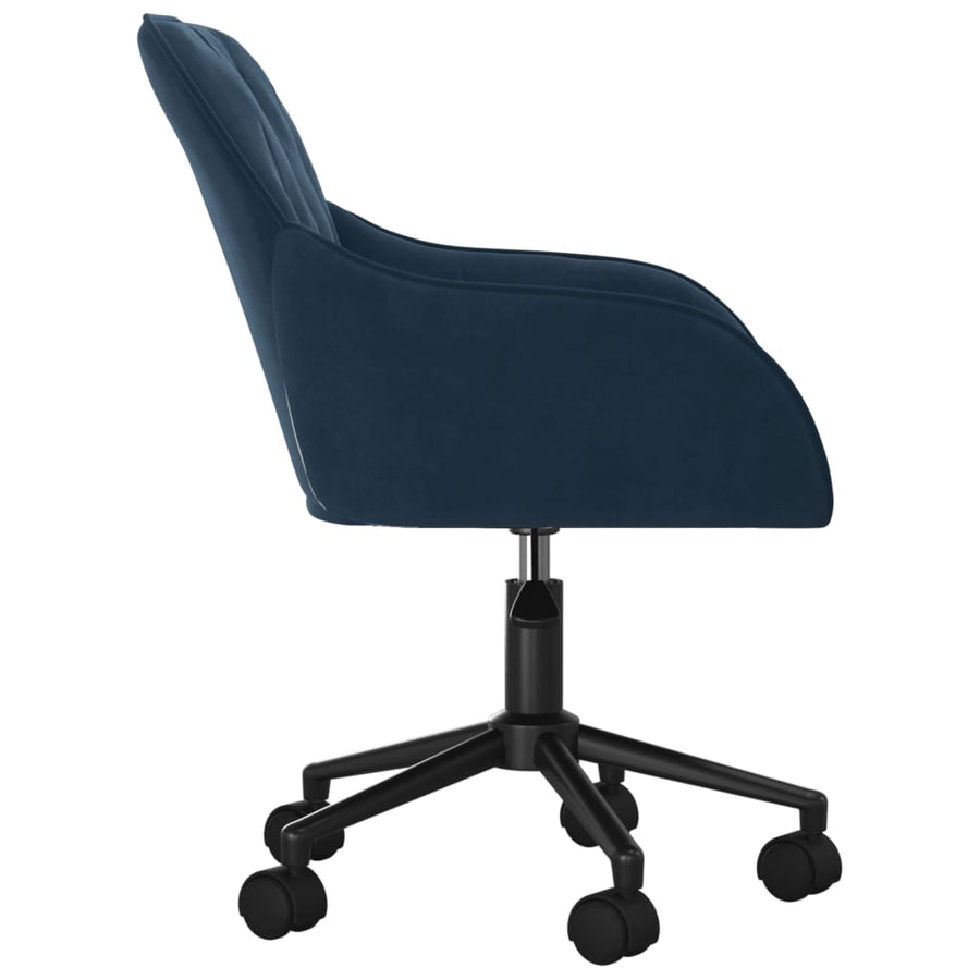 Kantoorstoel Draaibaar Fluweel Blauw