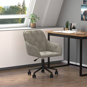 Kantoorstoel fluweel lichtgrijs verstelbaar