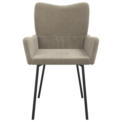 Eetkamerstoelen Fluweel Lichtgrijs