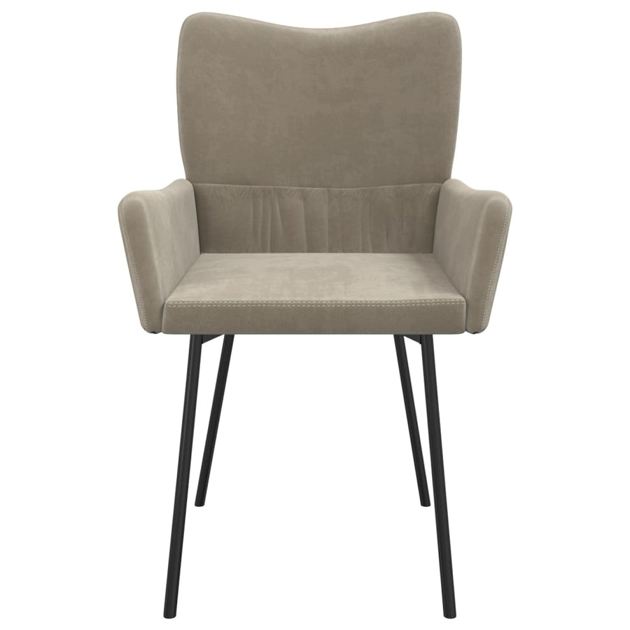 Eetkamerstoelen Fluweel Lichtgrijs