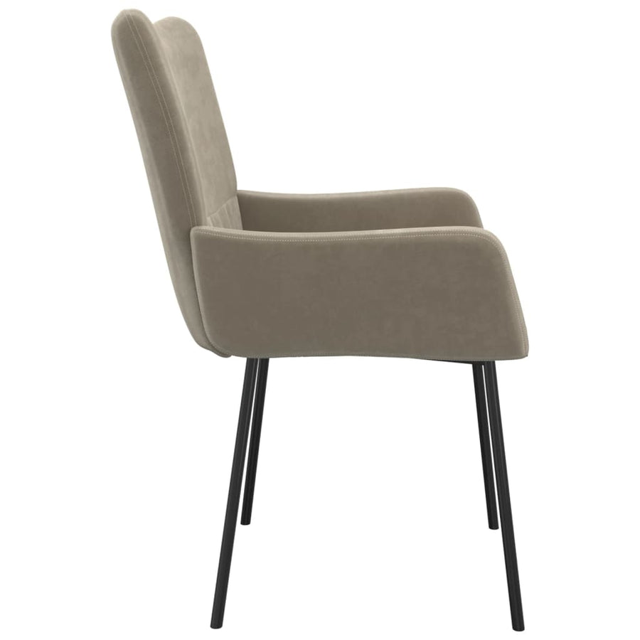 Eetkamerstoelen Fluweel Lichtgrijs