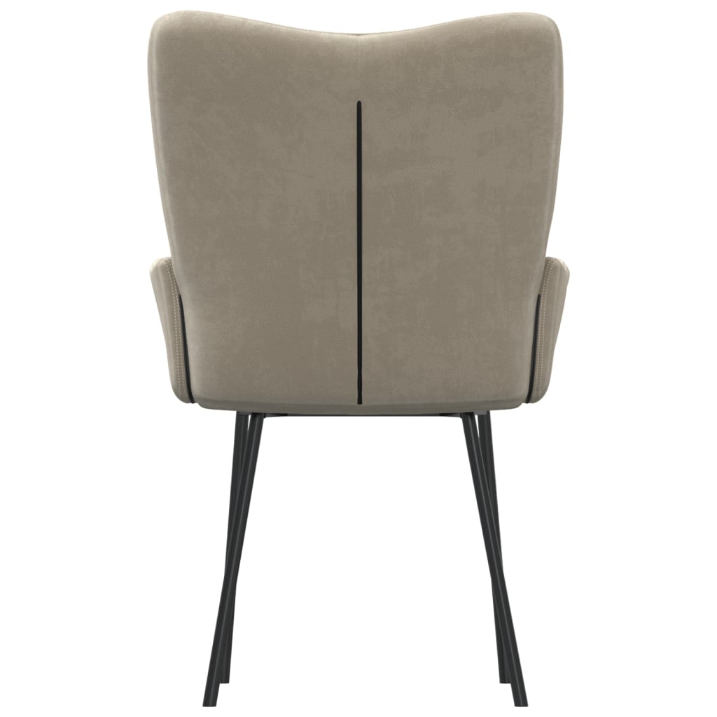 Eetkamerstoelen Fluweel Lichtgrijs