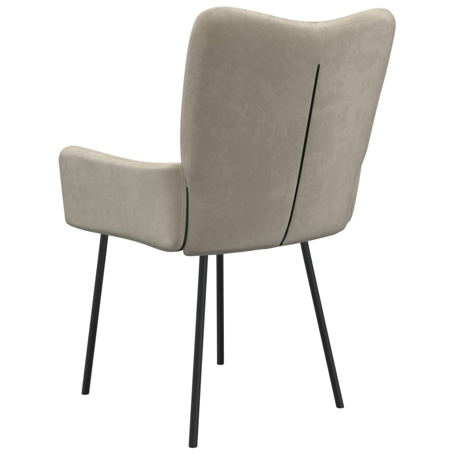 Eetkamerstoelen Fluweel Lichtgrijs