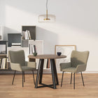 Dining chairs 2 pcs velvet light grey