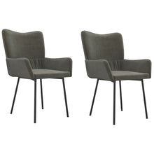 Eetkamerstoelen Fluweel Donkergrijs