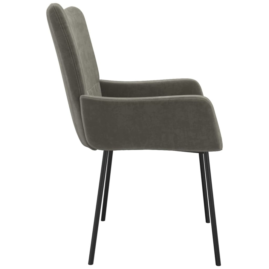 Eetkamerstoelen Fluweel Donkergrijs