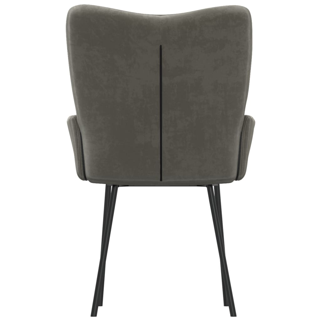 Eetkamerstoelen Fluweel Donkergrijs