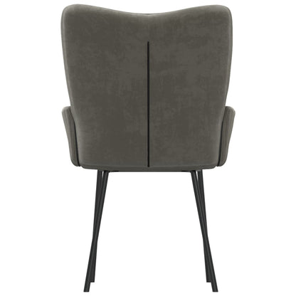 Eetkamerstoelen Fluweel Donkergrijs