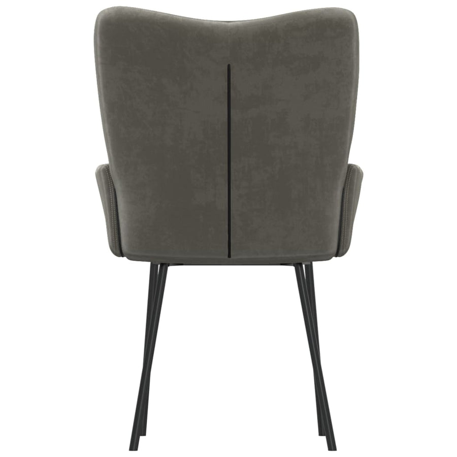 Eetkamerstoelen Fluweel Donkergrijs